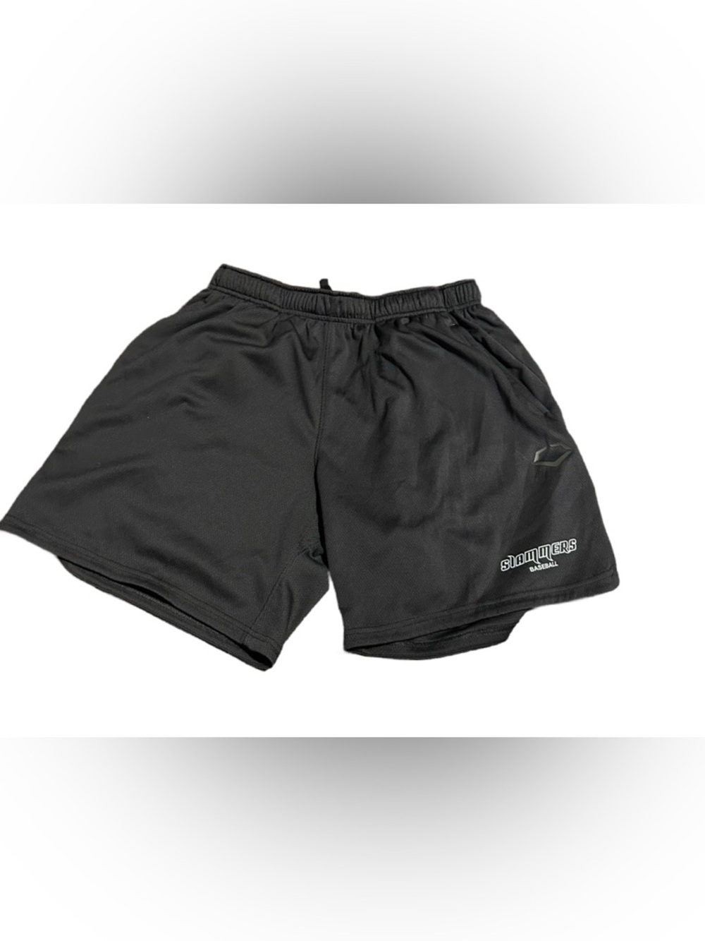 Black Men's Athletic Shorts with Elastic Waistband